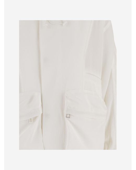 Frankie Shop White Acetate-Blend Jacket 59.Acetate