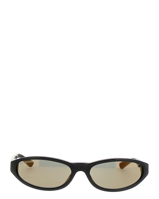 Balenciaga Black Neo Round Sunglasses