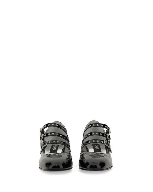 CAREL PARIS Black Mary Jane Pumps Leather