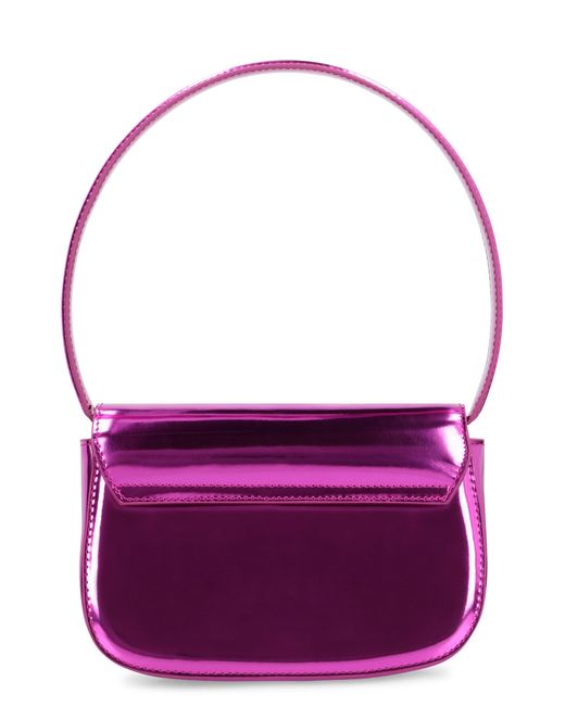 DIESEL Purple Leather Shoulder Bag 1Dr Cow Hide Handbags
