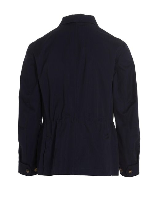 Brunello Cucinelli Blue 'Field' Jacket for men