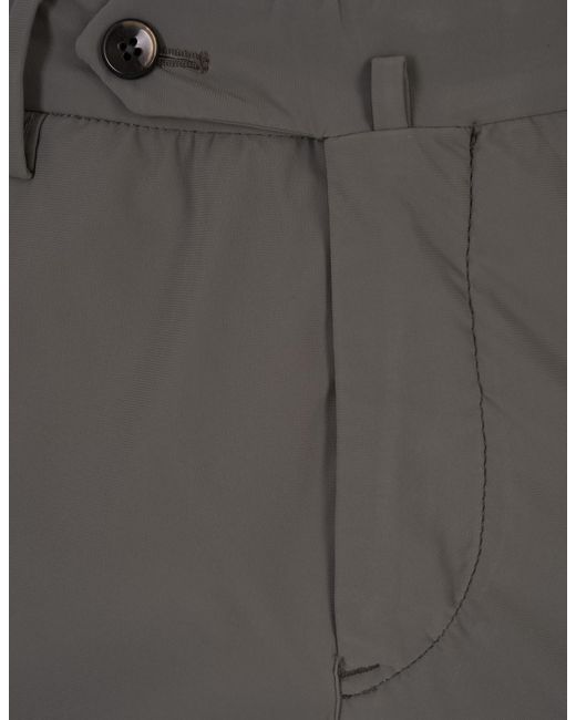 PT01 Gray Kinetic Fabric Classic Trousers for men