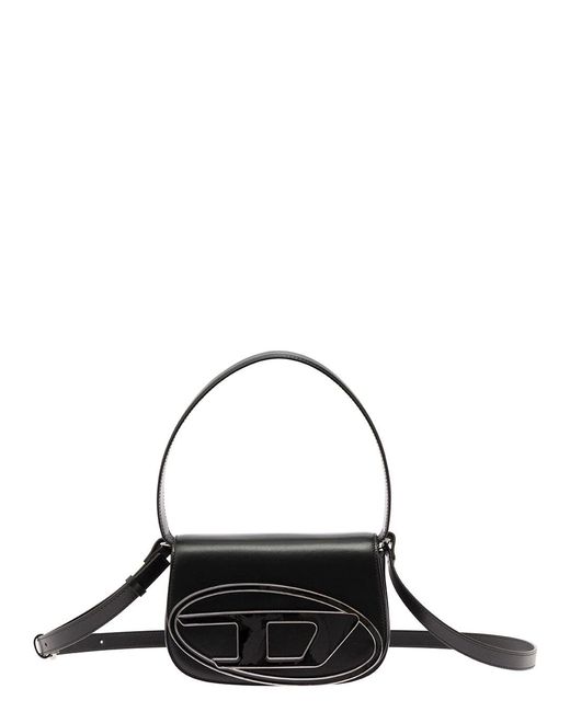 DIESEL Black '1Dr' Shoulder Bag With Oval D Patch
