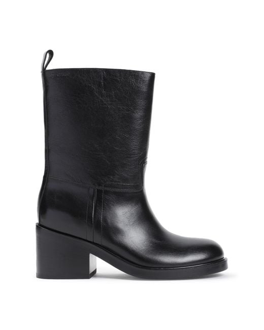 Bally Elegant Calfskin Leather Ankle Booties With 2.5 Inch Heel in Black Lyst UK