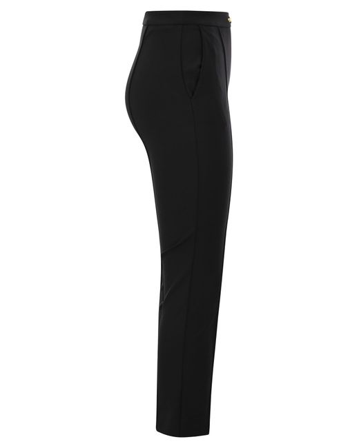 Elisabetta Franchi Black Straight Trousers