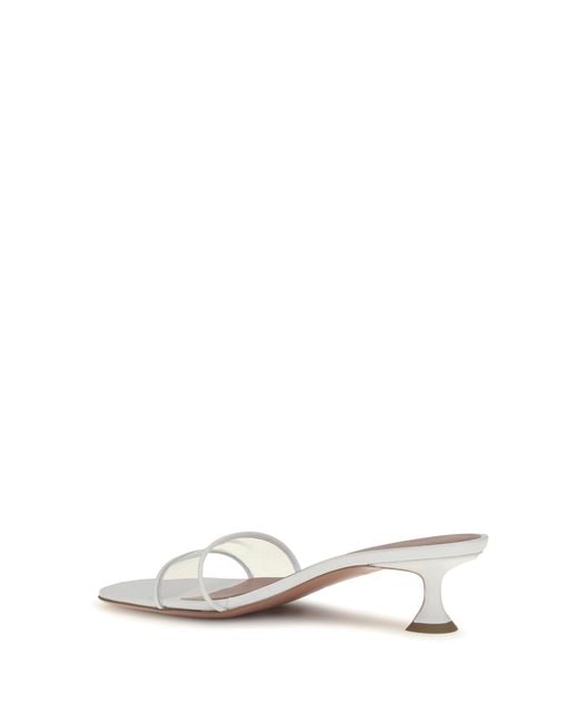 AMINA MUADDI White Andreea Glass Mule Sandals