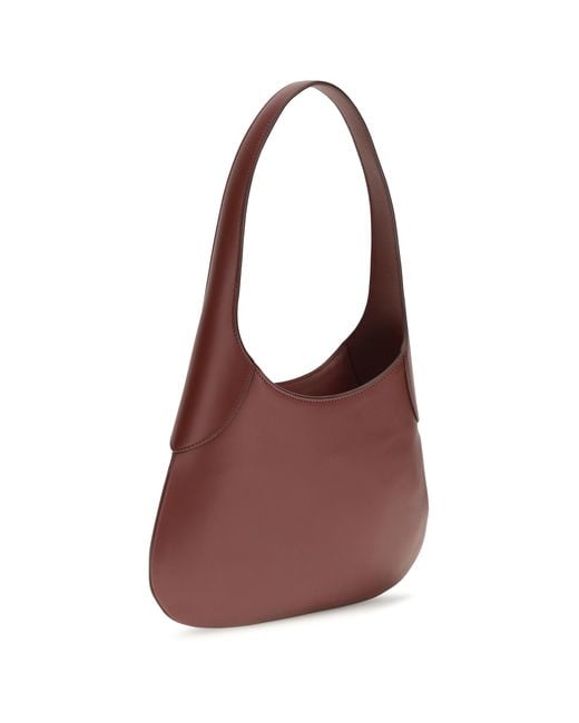 Khaite Brown Small Joan Hobo Shoulder Bag Calf Leather Bos Taurus