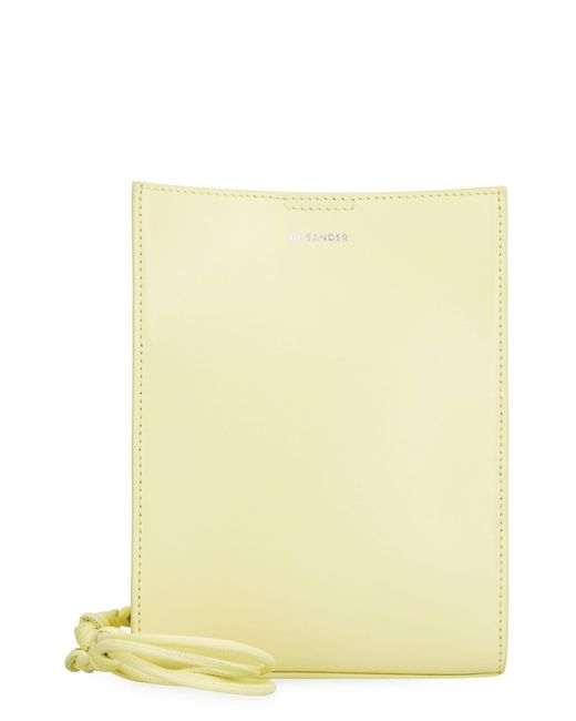 Jil Sander Yellow Tangle Leather Crossbody Bag