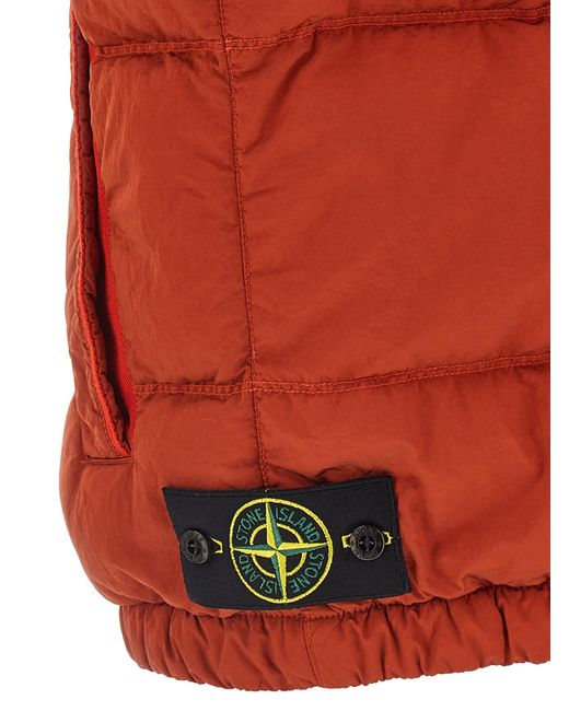Stone Island Red Padded Vest for men