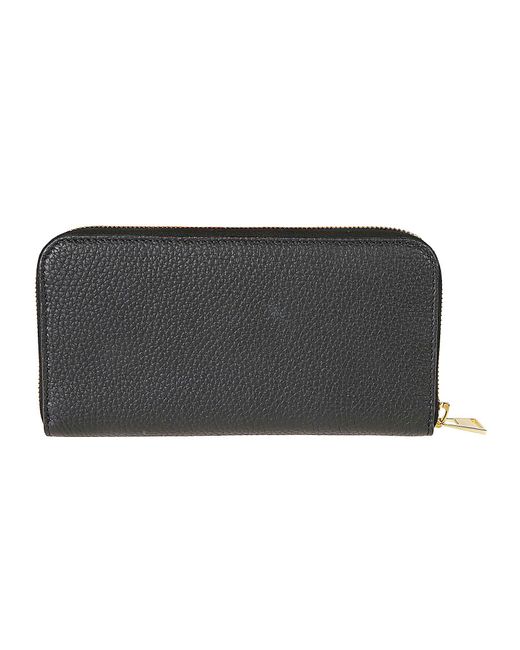 Tom Ford Black Grained Leather Zip-Around Wallet for men