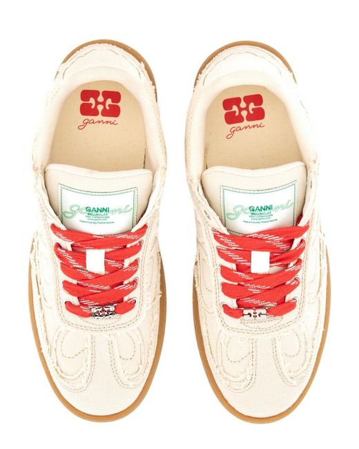 Ganni Pink Canvas Sneakers Recycled Polyester (Tex2Tex) Trainers