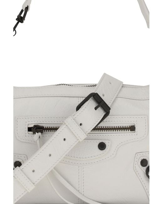Balenciaga Gray Handbag Le City Moto Mini Lambskin Handbags