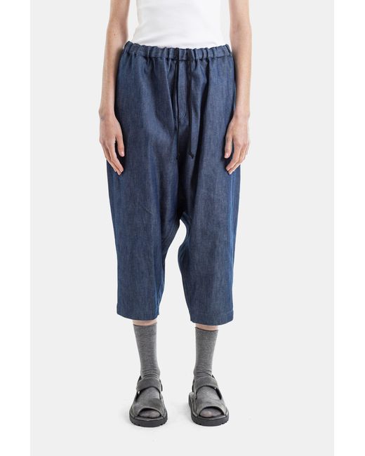 Comme des Garçons Blue Wide-Leg Trousers