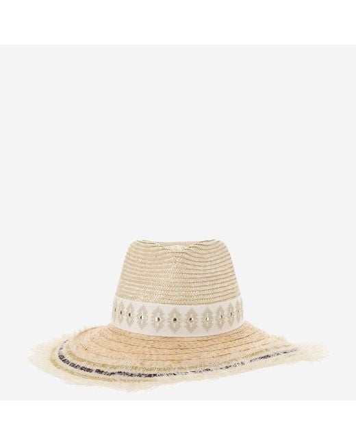 Ferruccio Vecchi Natural Straw And Viscose Blend Hat