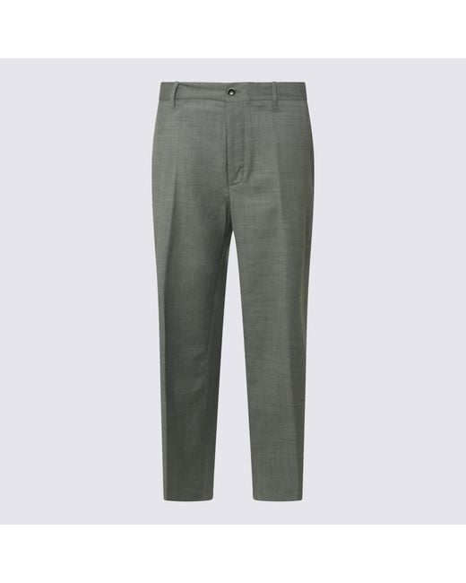 Nine:inthe:morning Gray Wool Stretch Pants for men