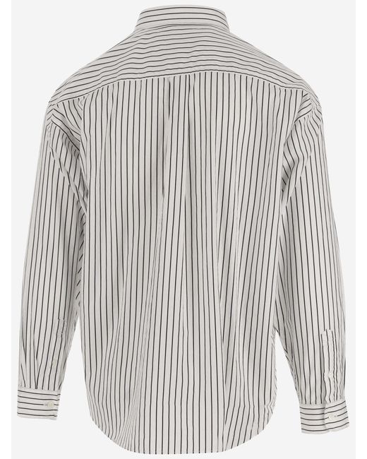 Carhartt Gray Cotton Shirt With Striped Pattern for men