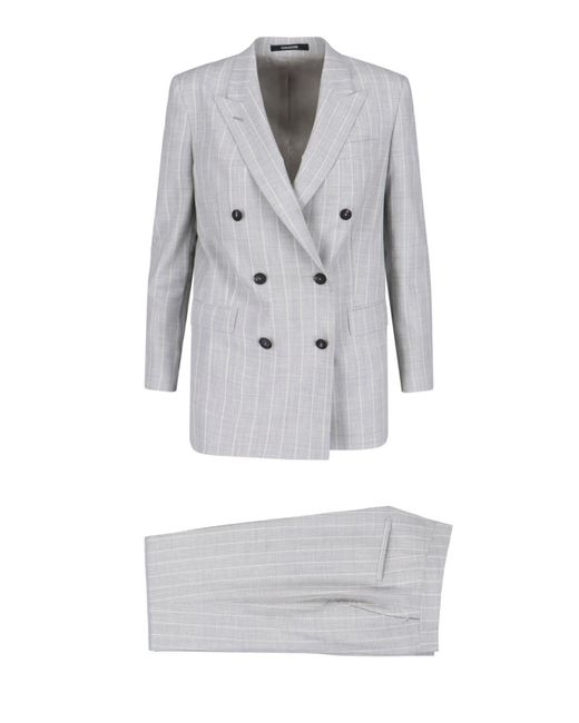 Tagliatore Gray Double-Breasted Suit
