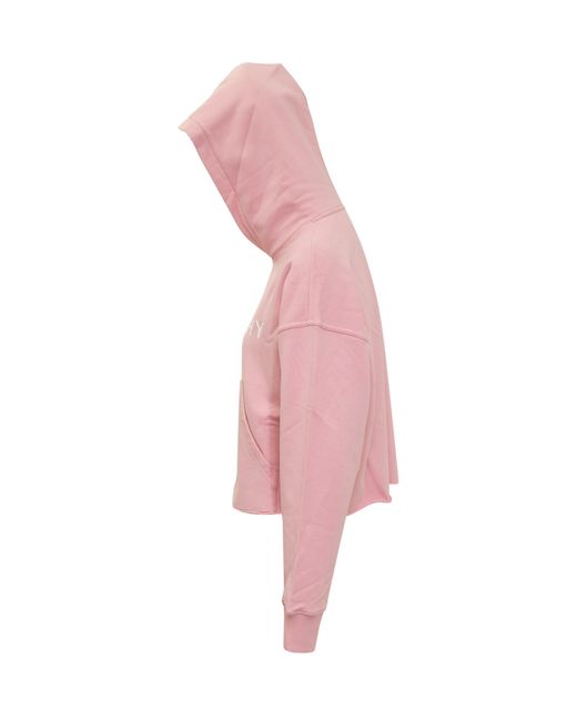 Givenchy Pink Archetype Short Sweatshirt In Gauzed Fabric