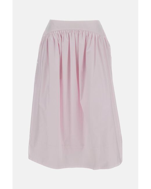 Simone Rocha Pink Babsque Cotton Basque Skirt