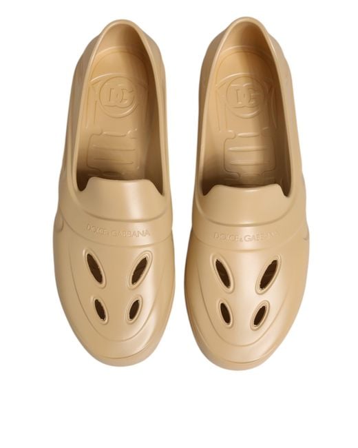 Dolce & Gabbana Natural Rubber Slides Low Top Sneakers Shoes Tb+Tu for men
