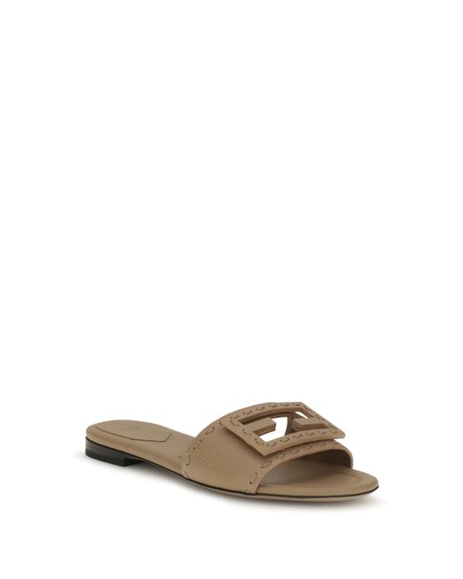 Fendi Brown Sandals Baguette Calf Leather