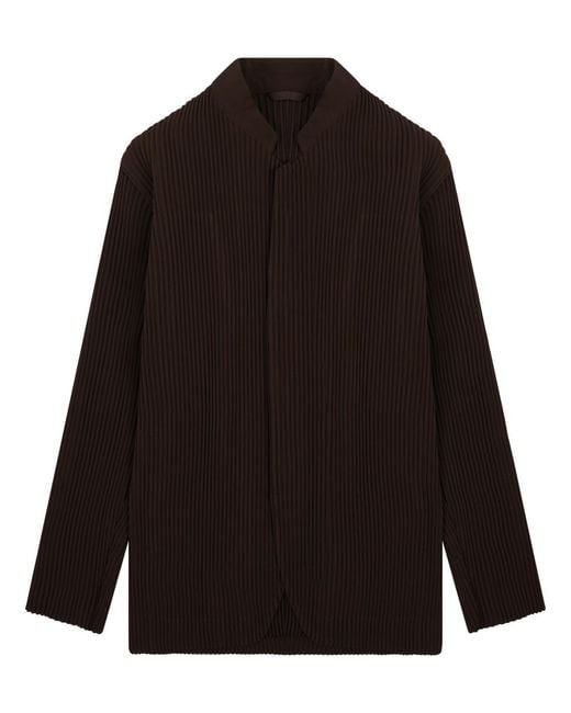 Issey Miyake Black Pleated Jacket Polyester for men