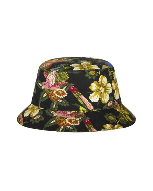 Etro Green Bucket Hat With Print for men