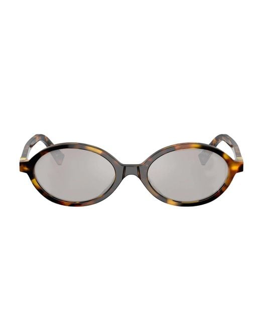 Miu Miu Brown 0mu 04zs Miu Regard Sunglasses