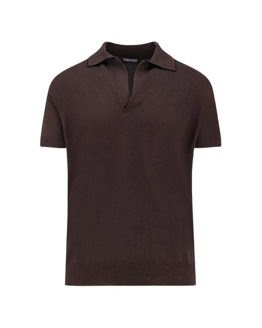 Tom Ford Red Polo Shirt Cotton for men