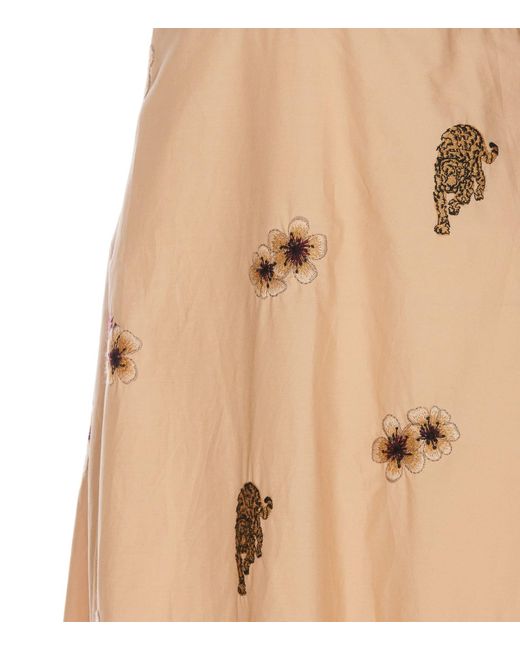 Twin Set Natural All Over Embroidery Dress
