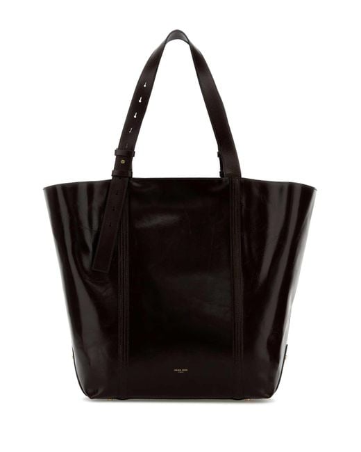 Golden Goose Deluxe Brand Black Dark Leather 24.7 Shopping Bag