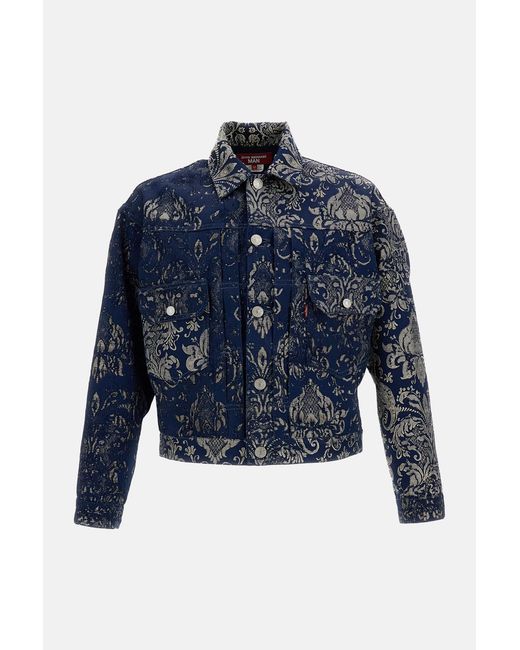 Junya Watanabe Blue X Levi's Damask Tracker Jacket for men