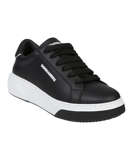 DSquared² Black Bumper Lace-Up Low Top Sneakers