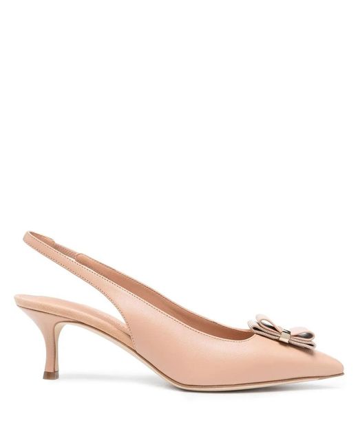 Ferragamo Pink Leather Pumps