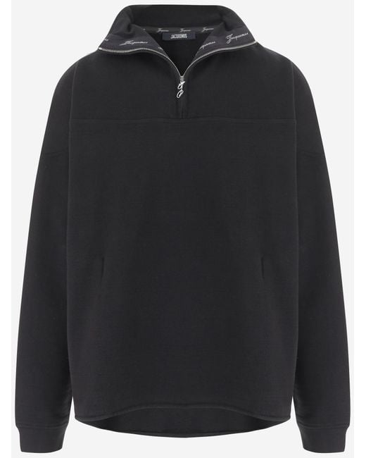 Jacquemus Black Sweatshirt Rond Carré Cotton Sweatshirts for men