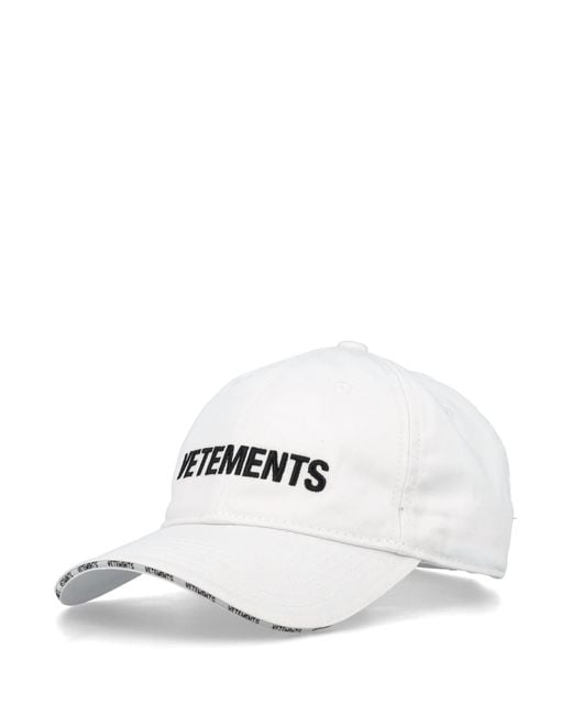 Vetements Baseball Hat Logo in White | Lyst UK