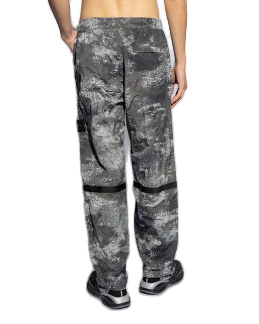 Stone Island Gray Trousers With Camouflage Motif, ' for men