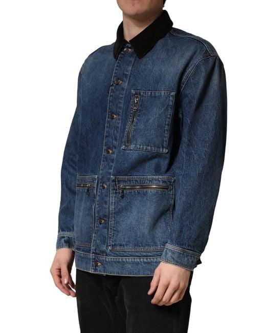 Dolce & Gabbana Blue Denim Jackets for men