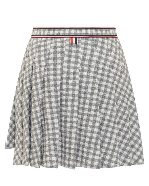 Thom Browne Gray Pleated Skirt