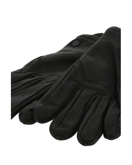 Canada Goose Black Leather Workman Gloves for men