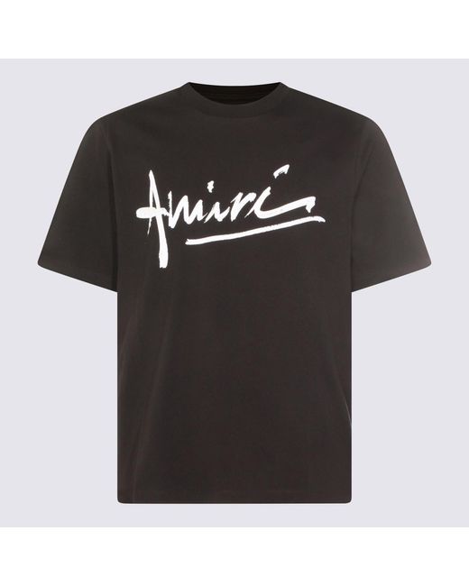 Amiri Black Cotton T-Shirt for men