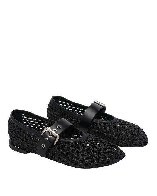 Premiata Black Flat Shoes Fabric