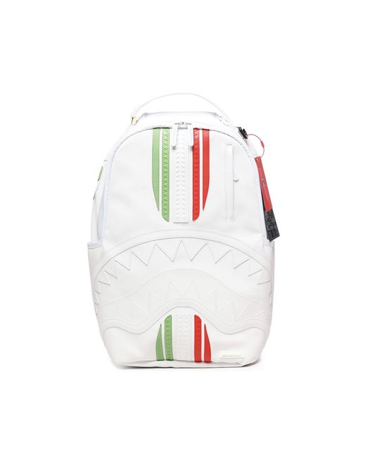 Sprayground White Italy Racing Stripes Backpack