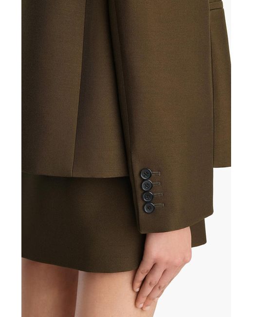 Khaite Brown Veste Silvannah En Cuir Dark Jacket