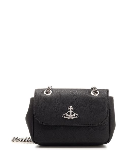 Vivienne Westwood Black Shoulder Bag With Chain