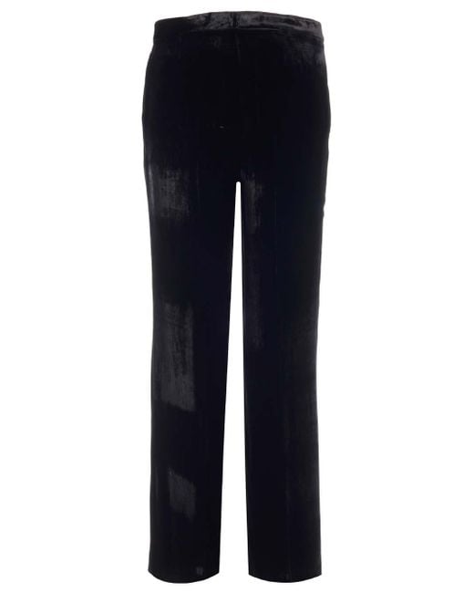 P.A.R.O.S.H. Blue Velvet Palazzo Trosers