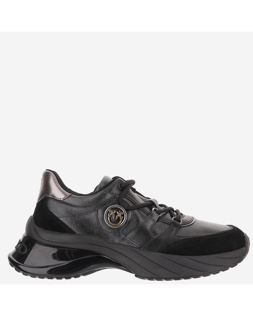 Pinko Black Leather Sneakers Upper: Bovine Trainers