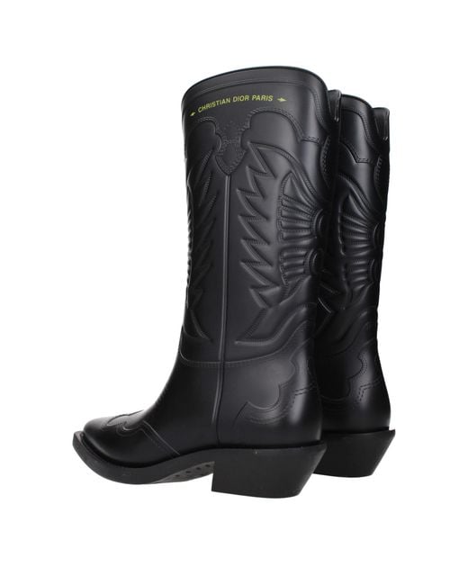 Dior Black Cotton Boots