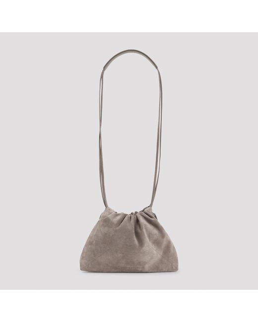Brunello Cucinelli Natural Suede Cross Body Bag Unica