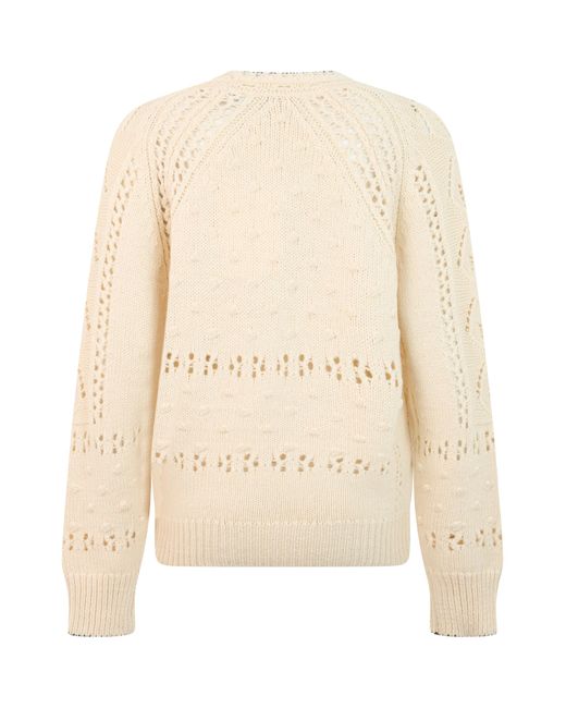 Isabel Marant Natural Long Sleeve Sweater Cotton